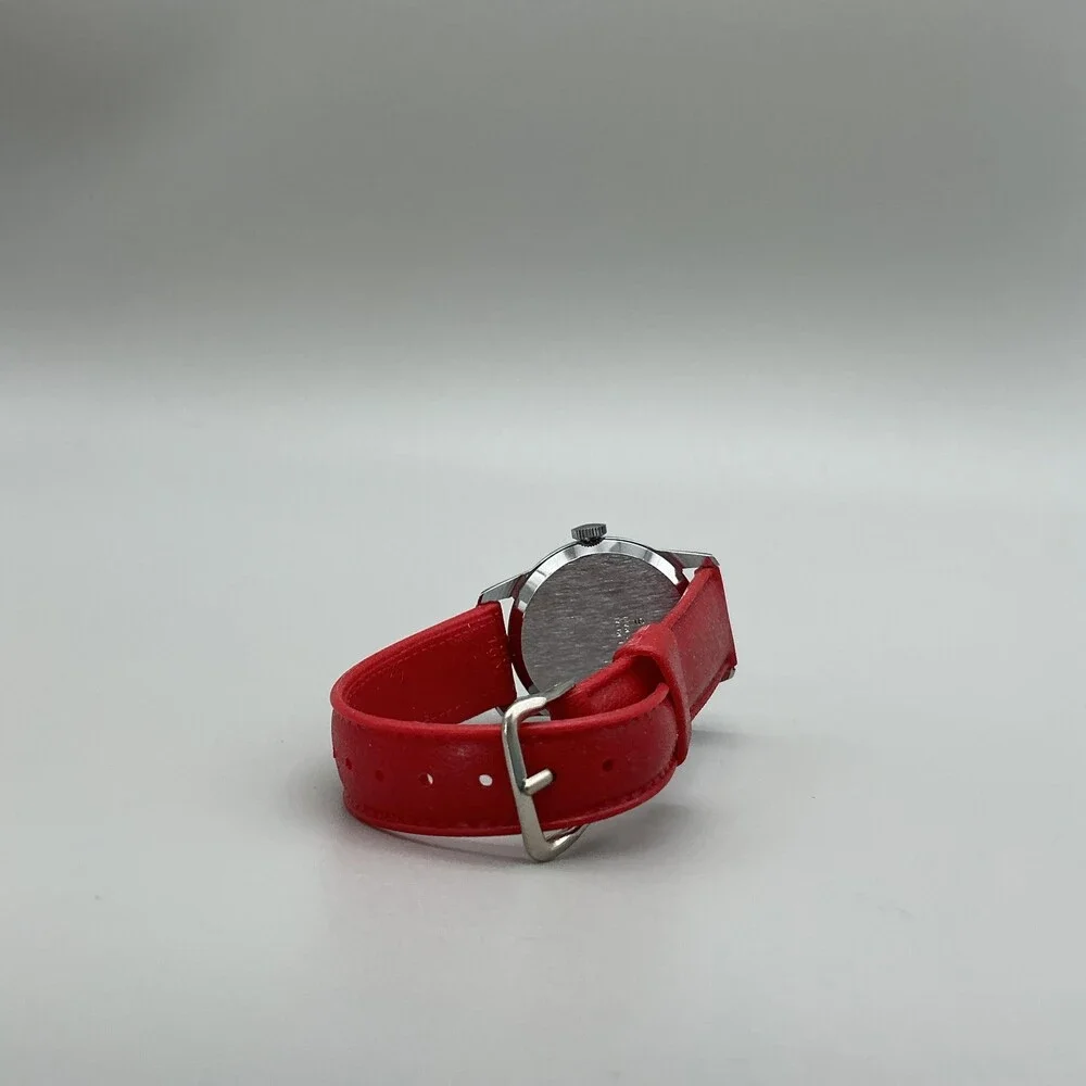 Vintage Bradley Mickey Mouse Boys Watch 30mm Dial Red Swiss Manual Bicentennial